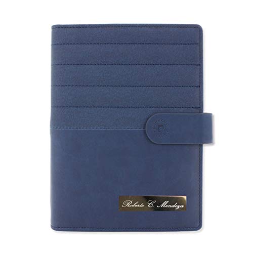 Agenda 2023 diseño exclusivo PERSONALIZADA con placa grabada con el texto que quieras (azul) Cover