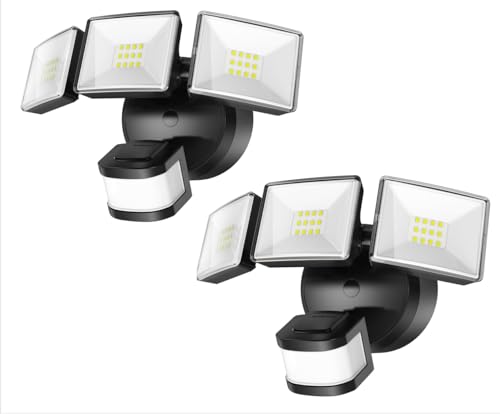 OREiN 2-Pack Motion Sensor Outdoor Flood Lights, 26W 3500LM LED Security Lights with 240&deg; 40FT...