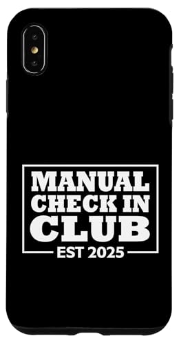 Airport Outage Funny Parody Manual Check-In Club Est. 2025 �X�}�z�P�[�X iPhone XS Max �p
