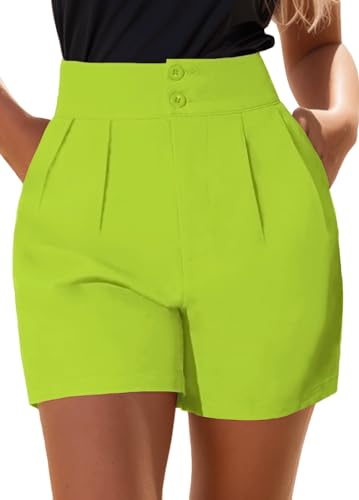 XinYangNi Women's Casual High Waisted Wide Leg Bermuda