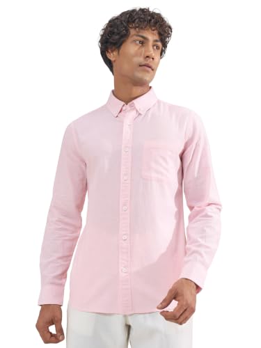 Image of Highlander Men Men's Relaxed Fit Casual Shirt | Cotton Linen | Relaxed fit | Full Sleeves|Premium Shirt for Man