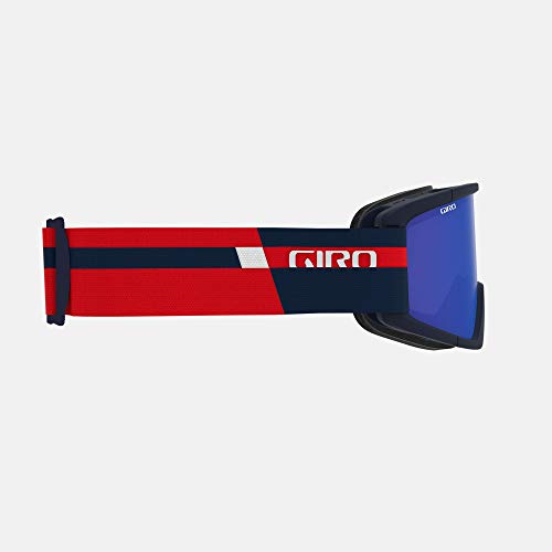 Masque Giro Semi avec verre Grey Cobalt et sangle Red Midnight Podium