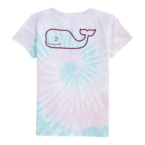 vineyard vines Girls' Whale Swirl Tie Dye Short-Sleeve Tee