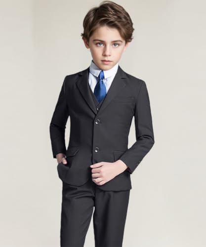 Image of Visaccy Boys Suit Jacket Toddler Formal Blazer Slim Fit Sport Coat for Kids