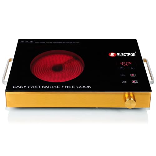 Image of ELECTRON Infrared Cooker IF-01 Cooktop 2000 Watts with Grill Black (All Utensils Useable)