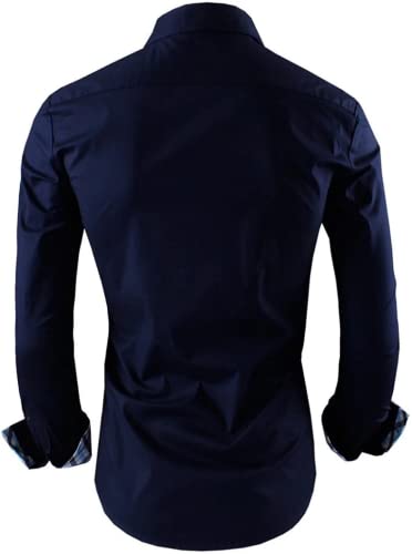 Image of Zombom Combo of Men's Solid Regular Fit Cotton Blend Full Sleeve Casual Shirts (Pack of 2)