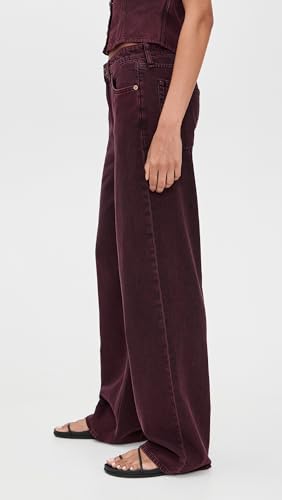 rag & bone Women's Featherweight Logan Mid Rise Wide Leg Jeans4