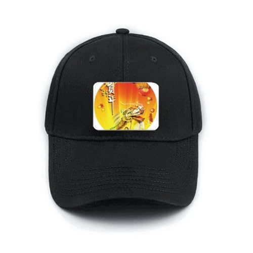 Casquette de baseball noire réglable du Nouvel An chinois pour éviter la chaleur avec style