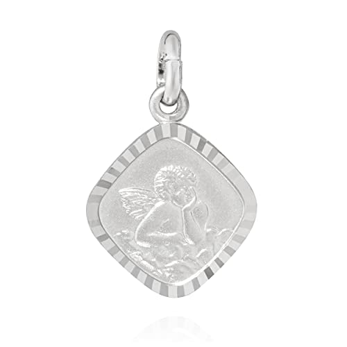 Pendentif Ange gardien argent 925 diamanté, idée cadeau pour baptême