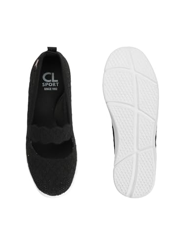 Image of Carlton London Women Mesh Flyknit Slip-On Lightweight Shoes