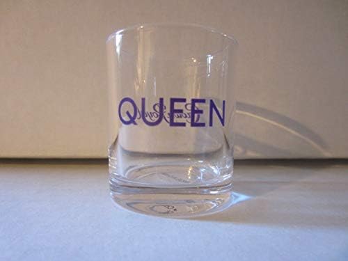 Set of 2 Crown Royal Canadian Whisky King and Queen Purple Logo Shot Glasses