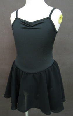 Ballet Sayori Girls' Camisole Lycra Leotard Dress with Adjustable Crossing Straps and Soft Chffron Skirt Made in Japan (Gloria)