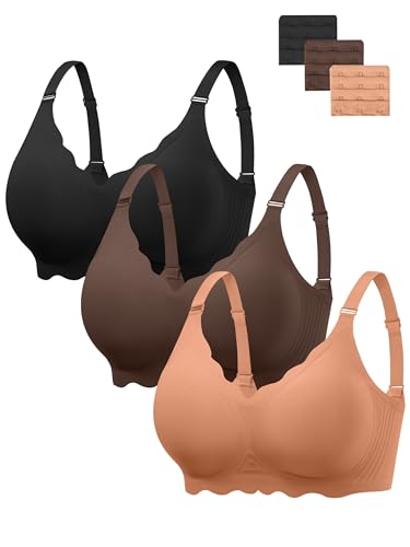 Image of Angelhood Seamless Jelly Bras for Women Wireless Push Up T-Shirt Bra Pack | Full Coverage, V Neck, No Underwire, Everyday Comfort, Convertible Bralettes, Supportive, Back Smoothing, Scalloped Brassiere