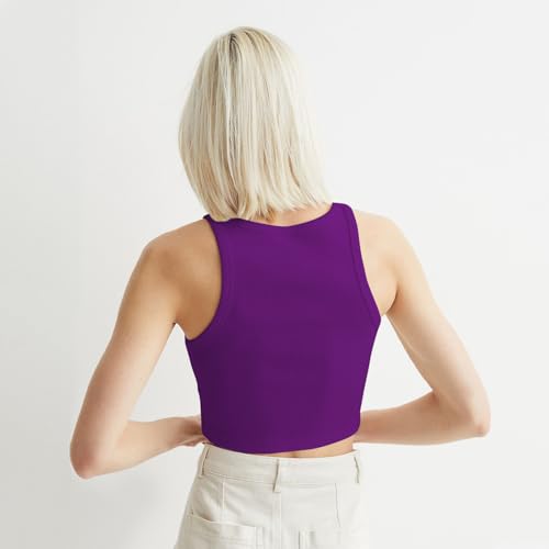 Image of KERI PERRY Tops for Women Crop Top for Women's Tank Activewear Tee Sports Western Casual Cotton Camisole Pack of 3 Combo