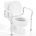 ZOLIQUEX Toilet Safety Rail for Seniors with Easy Installation, Height Adjustable Toilet Safety Frame, Bathroom Assist Rail with Armrests, Bathroom Safety, 250 lb. Weight Capacity