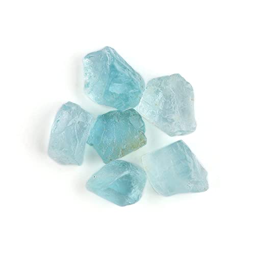 Odrilliongems 50Carats Natural Raw Aquamarine Crystal Gemstone Rough Stone, Diy Jewelry Making, Wire Wrapping, Chakra Healing Crystals, Loose Wholesale Lot Supplies #TOP2