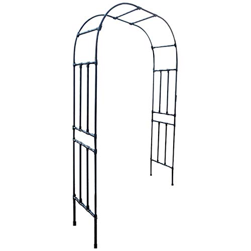 Arche de jardin pergola treillis en fer noir pour décoration de plantes grimpantes - 2