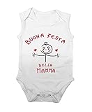 overthetee body neonato festa della mamma - body neonato smanicato - maschietto buona festa della mamma - festa della mamma - idea regalo festa della mamma