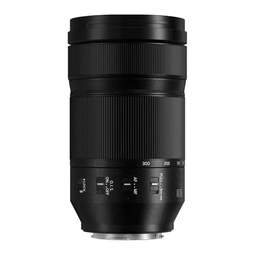 Panasonic Lumix S 70-300mm F4.5-5.6 | Objectif Téléphoto Plein Format S-R70300E (Zoom 300mm, Sport, Macro, Bokeh, Double Stabilisation, Tropicalisé) Noir – Compatible Monture L