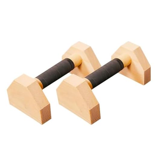 Bounabay Push Up Bars Stands, 1 Pair Wooden Parallettes Gravity Fitness, Mini Handle Pumps, Push Ups for Fitness, Gymnastics, Aerobics