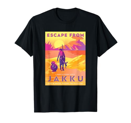 T-shirt Star Wars Escape From Jakku en coton doux anti-déformation