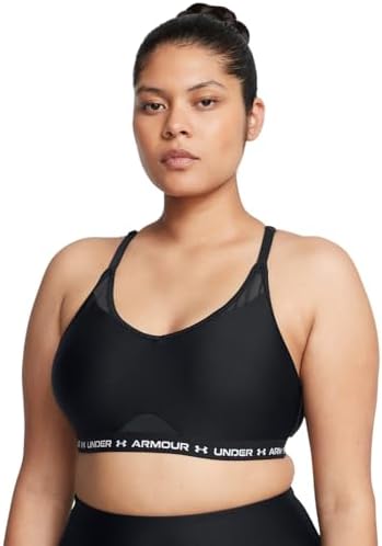 Under Armour Kadın Crossback Düşük Etkili Spor Sütyeni, (001) Siyah/Beyaz, S - Görsel 5