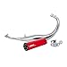 VOCA Pot 50 a Boite Chromed pour derbi 50 Senda, gpr-Aprilia 50 rs4-gilera 50 SMT, RCR (Passage Bas - Silencieux alu Rouge)