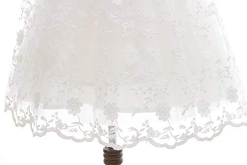 Glamulice Baby-Girls Newborn Satin Baptism Dress Elegant Lace Cap Flower Christening Gown Sleeveless Toddler Girl Wedding Party Birthday Pageant Formal Outfits Baby Holiday Church Dresses 24M/ 20-26 #TOP5