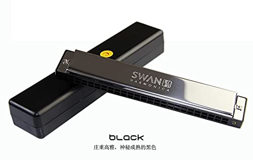 Harmonica Populaire 24 trous vibrato harmonica clé C polyphonique harmonica noir octave Tuner harmonica avec boîtier - Les Beatles, Paul McCartney, John Lennon, RIngo Starr, George Harrison Harmonica Populaire 24 trous vibrato harmonica clé C polyphonique harmonica noir octave Tuner harmonica avec boîtier – Image 4
