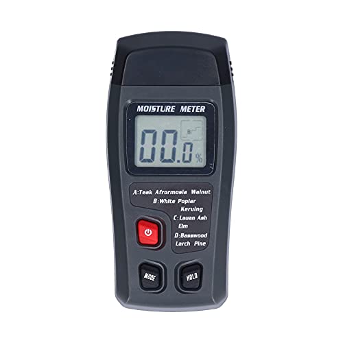 Respicefinem Wood Meter Accurate Measurement Digital Hydrometer Hd Lcd Suitable 0-99.9% RH Range ±0.5% Accuracy 4 Wood Group Modes 9V Battery Black For Woodworking Enthusiasts