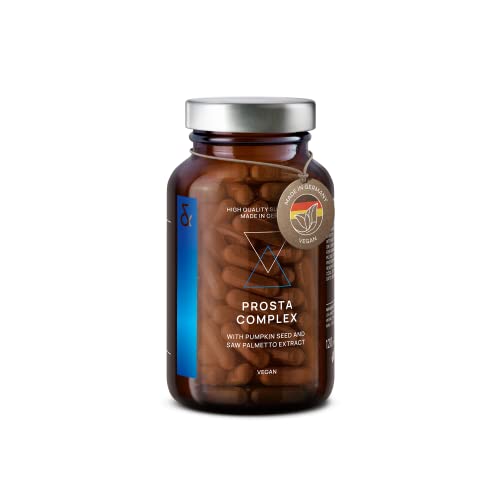 N°33 Complex Prosta - Suplemento para la Próstata - Cápsulas de Palmito Sabal con Granada, Semilla de Calabaza, Ajo Negro, Extracto de Ortiga, Zinc y Selenio - 120 Cápsulas para la Salud Masculina