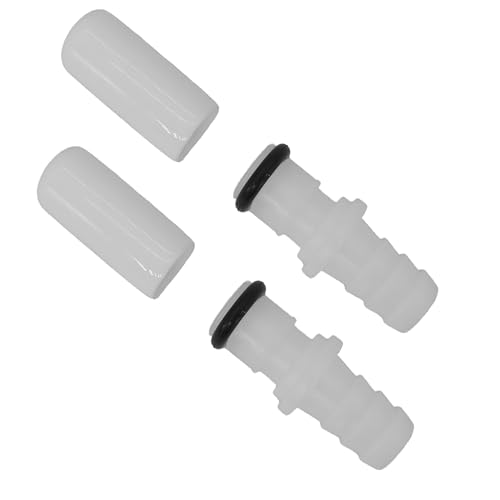 MHYYT Fit Sleep Number Air Chamber Caps & M236 Connectors (4-Piece Kit) - for Testing Leaks, Replacing Broken Fittings on King, Queen, FlexTop Mattress - Air Bed Repair Parts Replacement for M-236