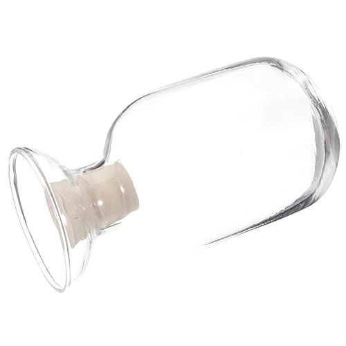 Alipis Science Education Tool Glass Bottle Stopper Laboratory Sample Bottle Cloche Jar Match Holder for Display