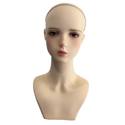 Cabeza de maniquí calva para pelucas y soporte expositor de gafas en tiendas 2