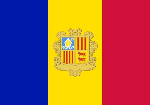 Drapeau Andorra 1959-1971 grand format pavillon historique extérieur