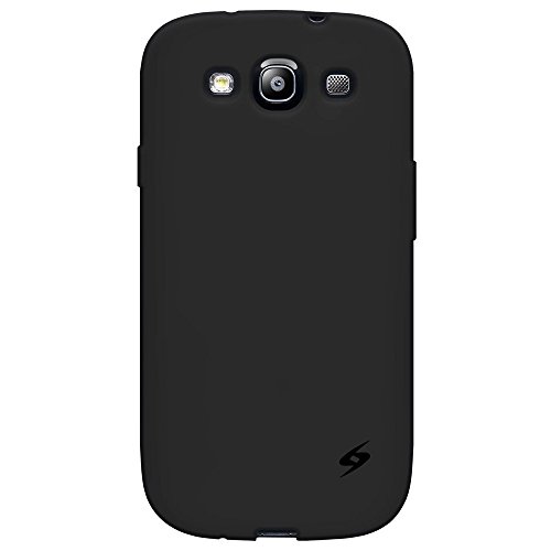 Amzer AMZ93951 Silicone Jelly Skin Fit Case Cover for Samsung GALAXY S III GT-I9300 and Samsung Galaxy S 3 I9300 - Retail Packaging - Black