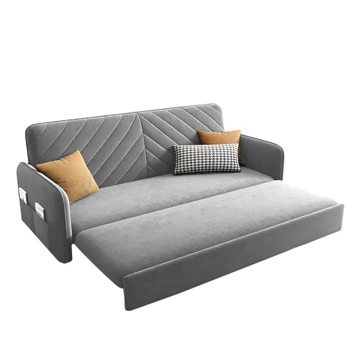 Image of Alnus 3 Seater Sofa Cum Bed for Living Room (Grey Fabric) Premium Fabric Sofa Cum Bed for Living Roomfor Living Room