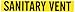 Brady 7252-1 14" Width x 2-1/4" Height, B-946 High Performance Vinyl, Black on Yellow Self-Sticking Vinyl Pipe Marker, Legend "Sanitary Vent"