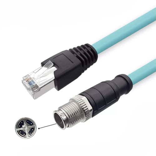 Cable Ethernet Cat6 M12 8 Pin a RJ45 1 m miniatura 1