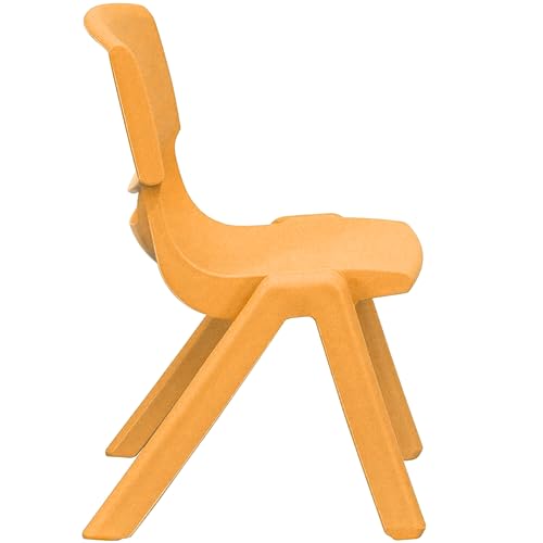 Image of Plastic Kids Chair || Strong & Durable Chair for Kids || Virgin Material Kids Chairs for 2 to 5 Years || Portable Kids Chair for 1 Year+ || Chairs for Kids Sustain Upto 100 kg (Orange)