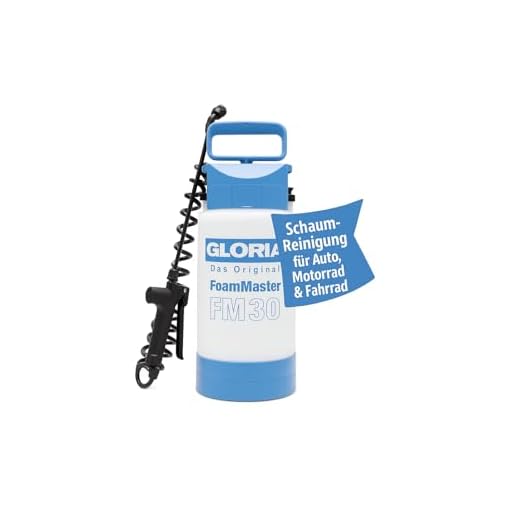 GLORIA Drucksprüher Hobby 100 | Gartenspritze | Handsprüher | 1,0 L Füllinhalt | Mit verstellbarer Düse 6 GLORIA FoamMaster FM 30 | Schaumsprüher | 3 L Füllinhalt | Drucksprüher zur Fahrzeugreinigung | Austauschbare Schaumpatronen | 2 m Spiralschlauch