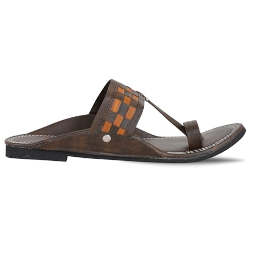 Image of DFR Ethnic Sandals For Boys Men, Comfortable Men's Rajasthani Slipper Chappals
