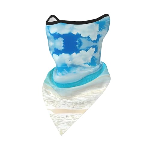 POEZJZW Pañuelo con estampado de agua de mar, pañuelo para la cabeza, bufanda facial, calentador de cuello, multifuncional, sin costuras