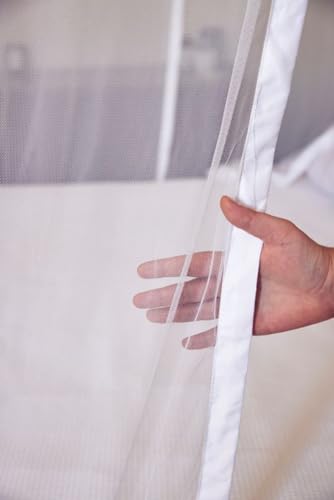 Image of Kanitex Premium Window Mosquito net | Size- Feet,inch | Colour-White | 120 GSM Polyester Net Stitched with Adheshive Hook & Loop Tape | Washable & Reusable (5X7 FFT)