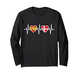 Spanien und Dänemark Dänische Fahne Flaggen Langarmshirt