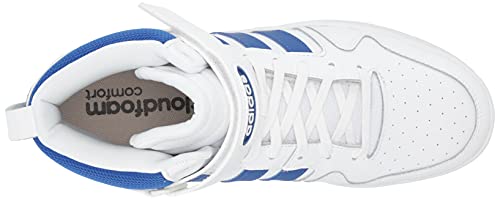 Adidas Men's Postmove Mid Basketball Shoe, White/Team Royal Blue/Grey, 9.5 #TOP4