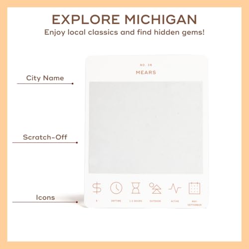 Image of Michigan Adventure Bucket List: 50 Scratch-Off Cards for Outdoor Activities, Tourist Attractions, and Road Trips - Perfect Travel Gift and Guide for Exploring