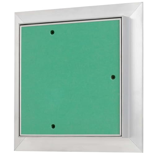 Revisionsklappe Trockenbau 200 x 200 mm Revisionstür - Wartungsklappe mit 25 mm imprägnierter GK-Einlage und Druckverschluss aus korrosionsbeständigem Aluminium befliesbar MW multi werkzeug