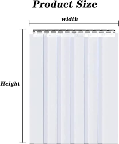 Rideau de séparation de climatiseur transparent PVC souple 0.9x2m - 8