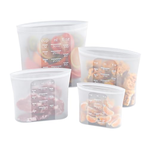 Bangp Silicone Reusable Food Storage Bags (4 Pack)